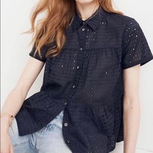 Madewell Eyelet Tiered Blouse